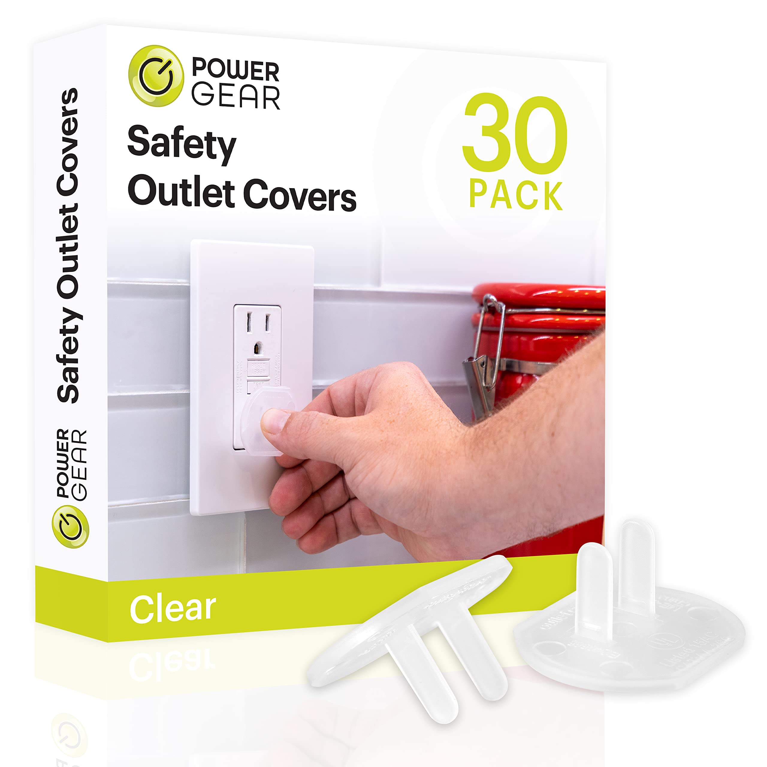 Protetor de tomada Power Gear 51175, transparente, 30 unidades