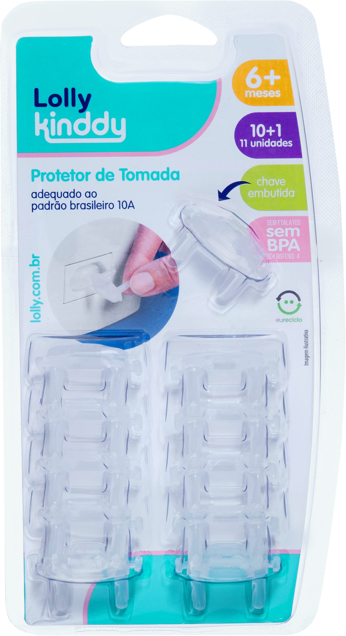 Lolly Protetor De Tomada Transparente