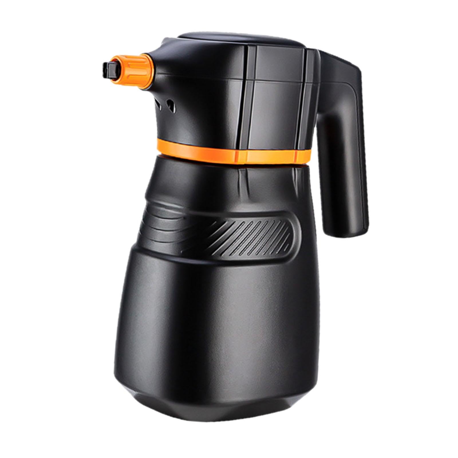 Generic Pulverizador de espuma elétrico pressurizado, profissional, recarregável, portátil, resistente, bomba de 2 litros, para irrigação de jardim, Preto Laranja