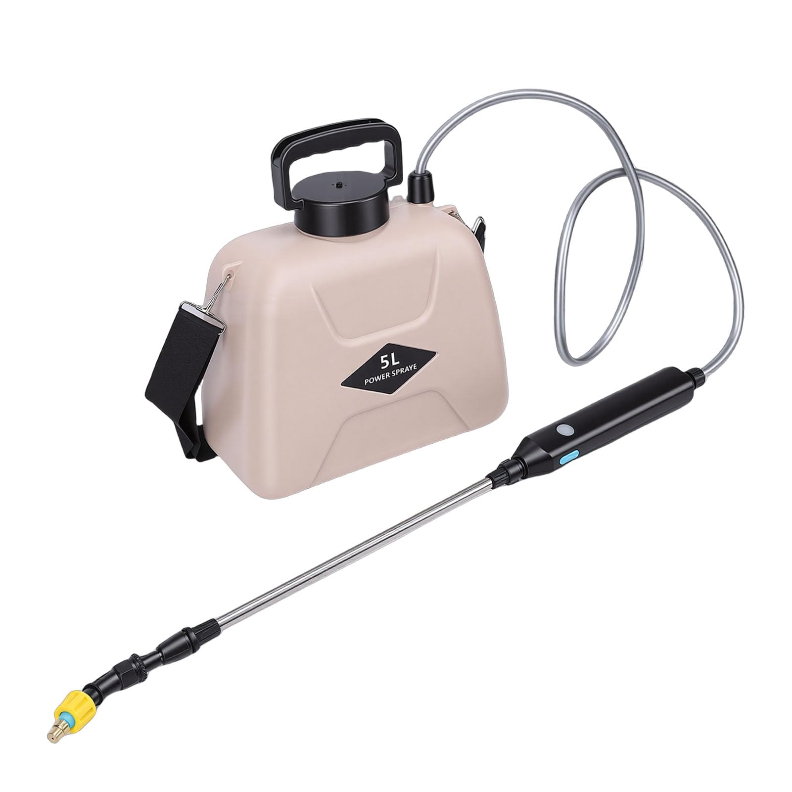 GOWENIC Pulverizador de Jardim Elétrico Recarregável USB, Economia de Esforço, Pulverização de Uma Tecla, Pulverizador Alimentado por Bateria para Limpeza, Rega, Fertilização, ABS Amarelo