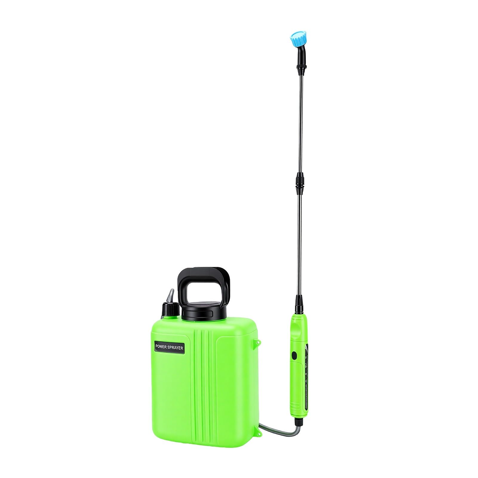 Pulverizador Elétrico de Jardim 6L Com Bateria de 2.000 MAh, 3 Bicos Intercambiáveis, Varinha Ajustável, Alça de Ombro para Irrigação de Plantas, Cuidados Com o Gramado, Controle
