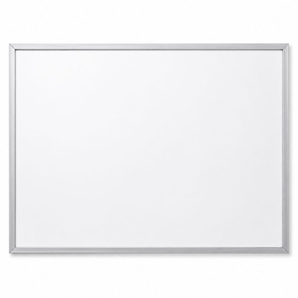 Lousa Quadro Branco 100x80 cm Moldura Aluminio Slim Luxo Gv Office