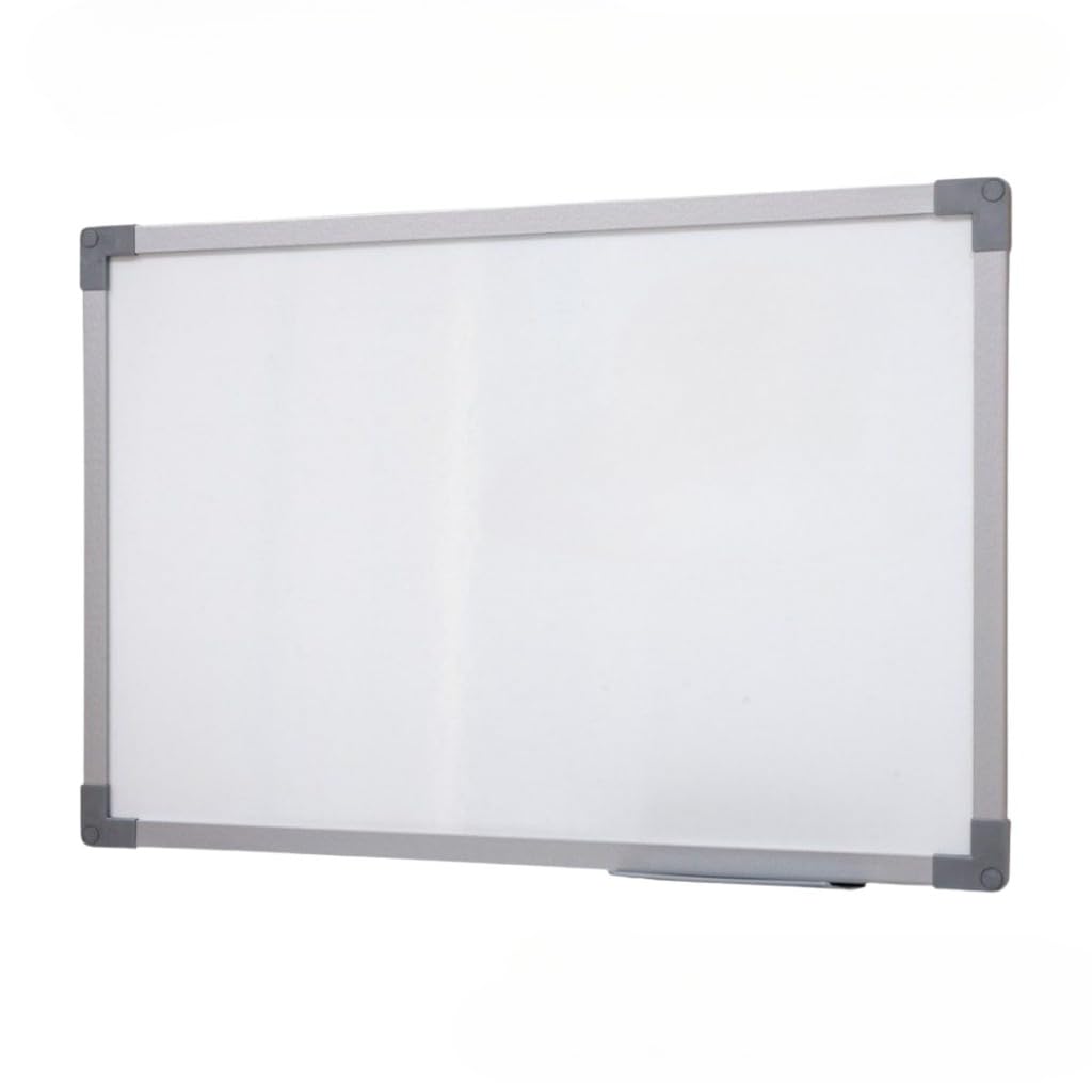 Quadro Branco 120x90cm Lousa Branca Moldura MDF Soft Alumínio para Escritórios, Casa e Escola