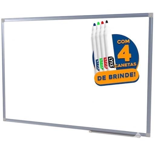 Kit Quadro Branco 150x100cm Moldura Alumínio