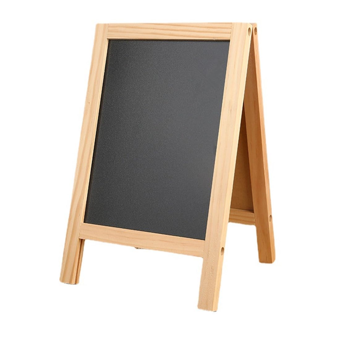 Pequeno quadro negro de madeira com suporte, quadro de negro dobrável de dois lados, quadro de calçada, mini placa de menu, placa de exibição de mensagens, preto (19 cm x 30 cm)