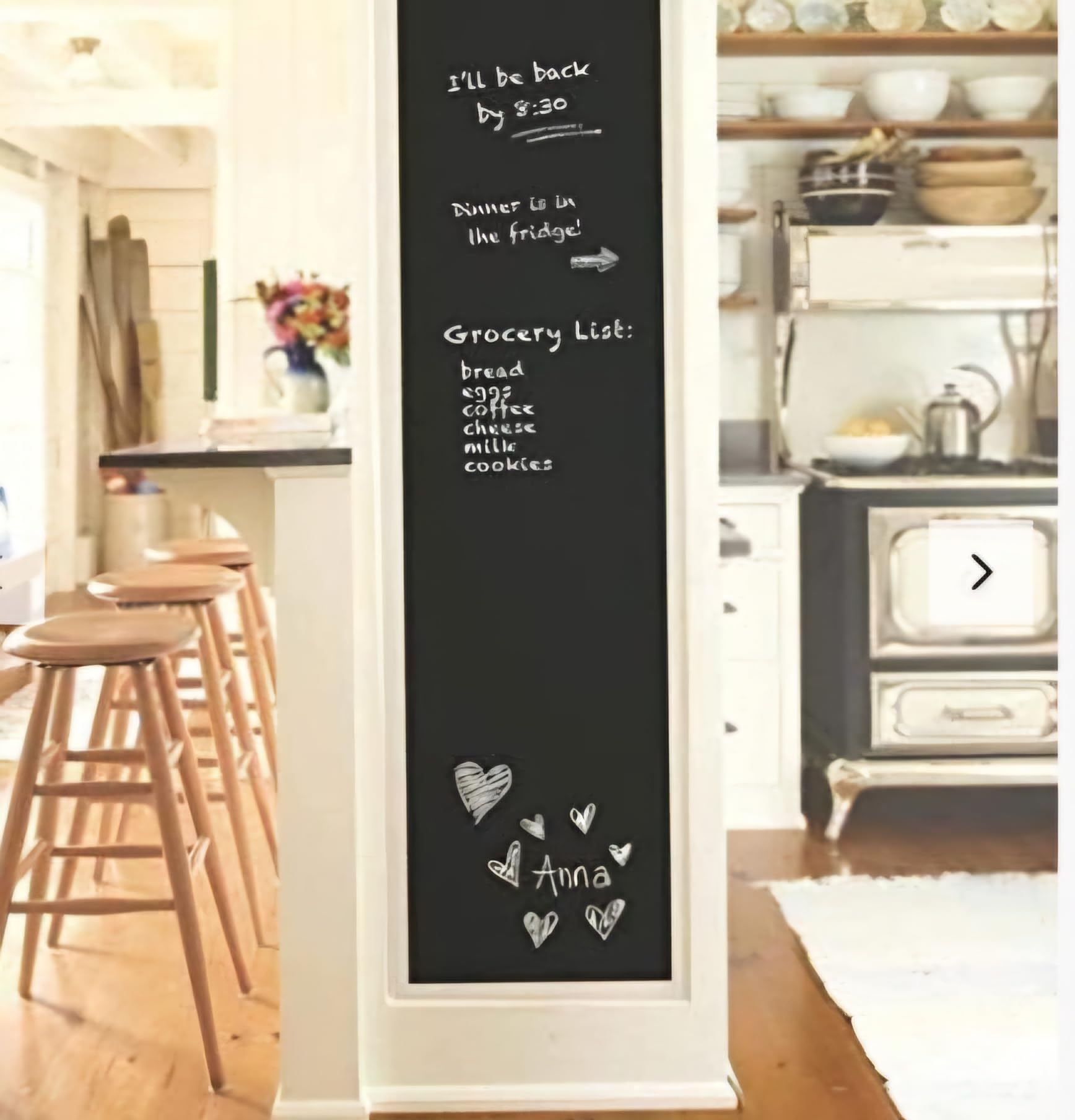 Lousa Quadro Negro Adesivo de Parede Autocolante, Quadro Negro de parede 2m x 45 cm, Papel de parede de escrever