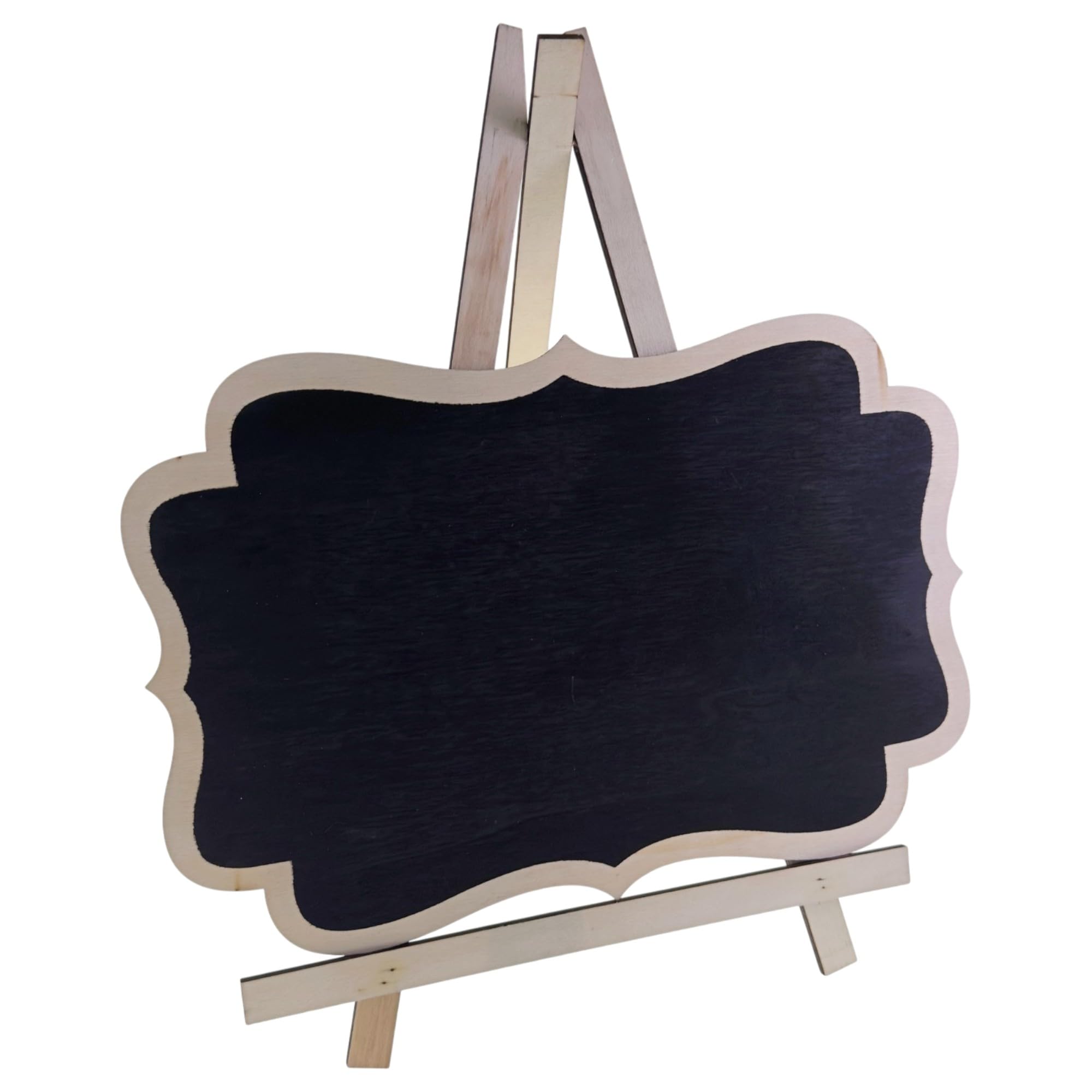 Lousa Quadro Negro Decorativa com Cavalete de Madeira Mesa 35x30cm Festas Evento Restaurante Recados (1)