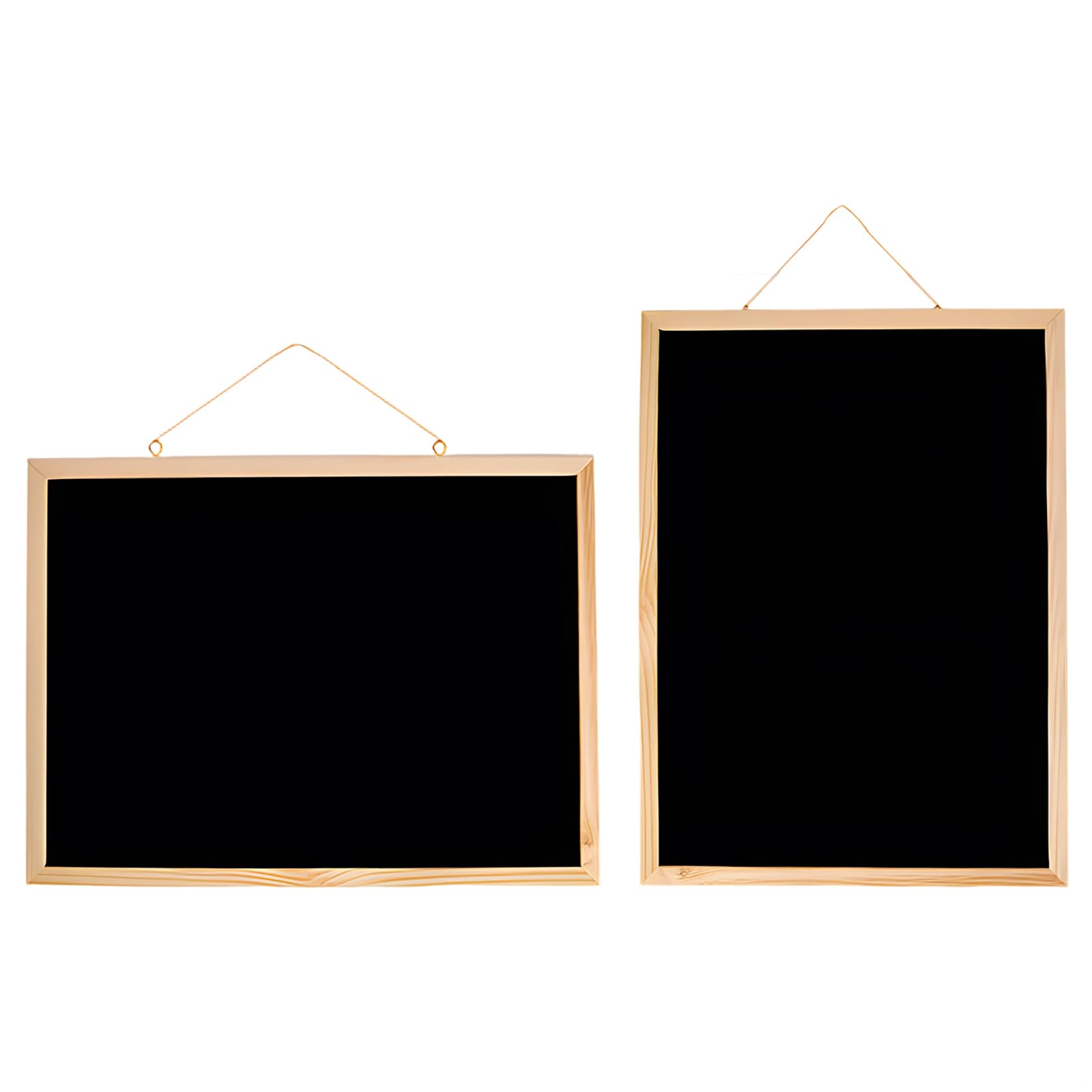 2 placas de quadro negro de parede 39,9 x 30 cm, moldura de madeira maciça, quadro de pendurar apagável, quadro de menu para casa, restaurante e casamentos