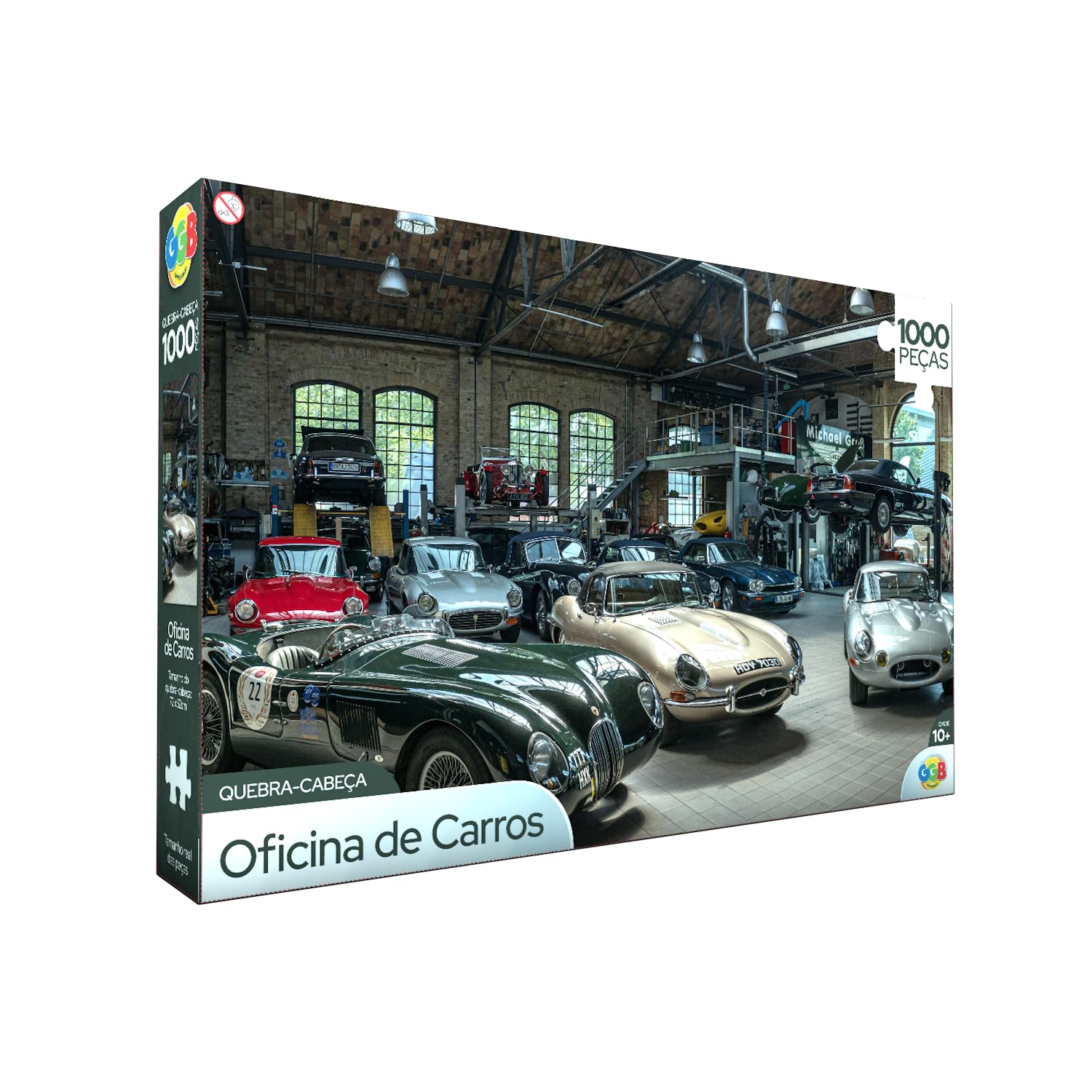 GGB Plast Quebra-Cabeça Oficina de Carros 1000 Peças