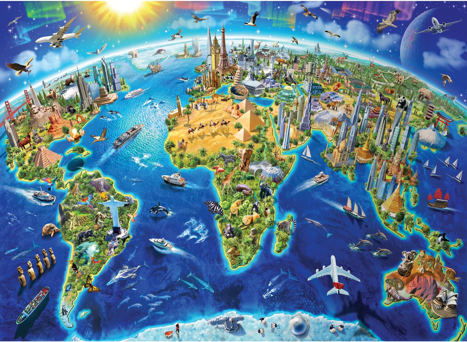 Anatolian Quebra-Cabeça - Pontos Turísticos Mundiais, De 4000 Peças, #5202