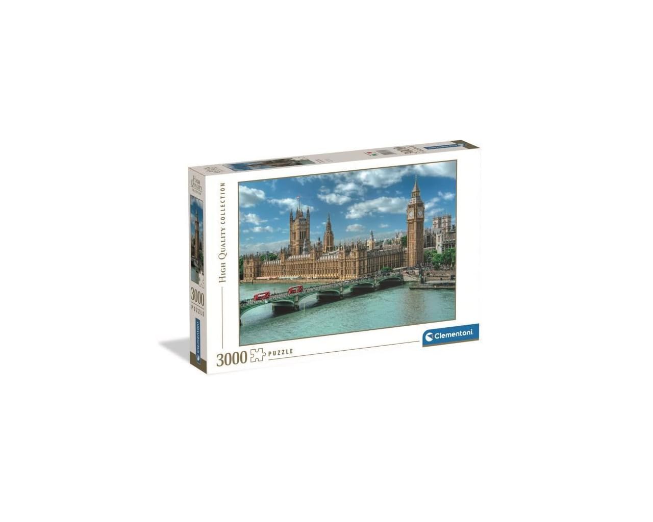 Clementoni Coleção de Quebra-cabeças - A Casa do Parlamento 3000 Peças - Quebra-cabeça Adulto 14-99 anos, Presente para Homem e Mulher, Cidade, Londres, Feito na Itália, 33037