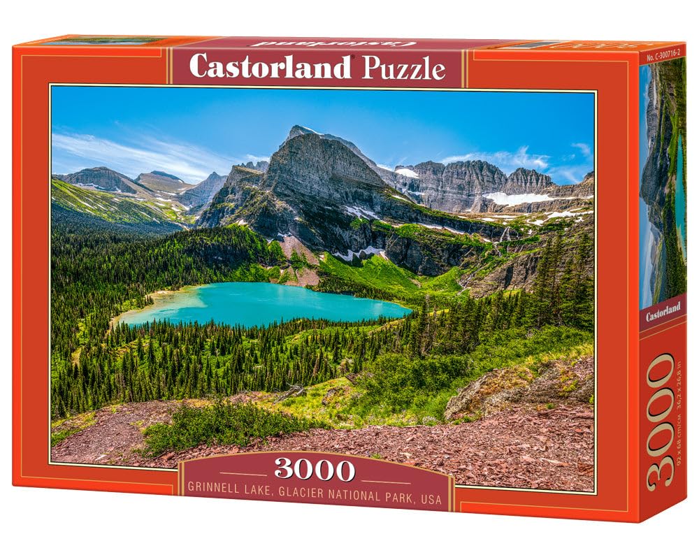 CASTORLAND Quebra-cabeça de 3000 peças, Grinnell Lake, Glacier National Park, EUA, paisagem majestosa, quebra-cabeça adulto, C-300716-2