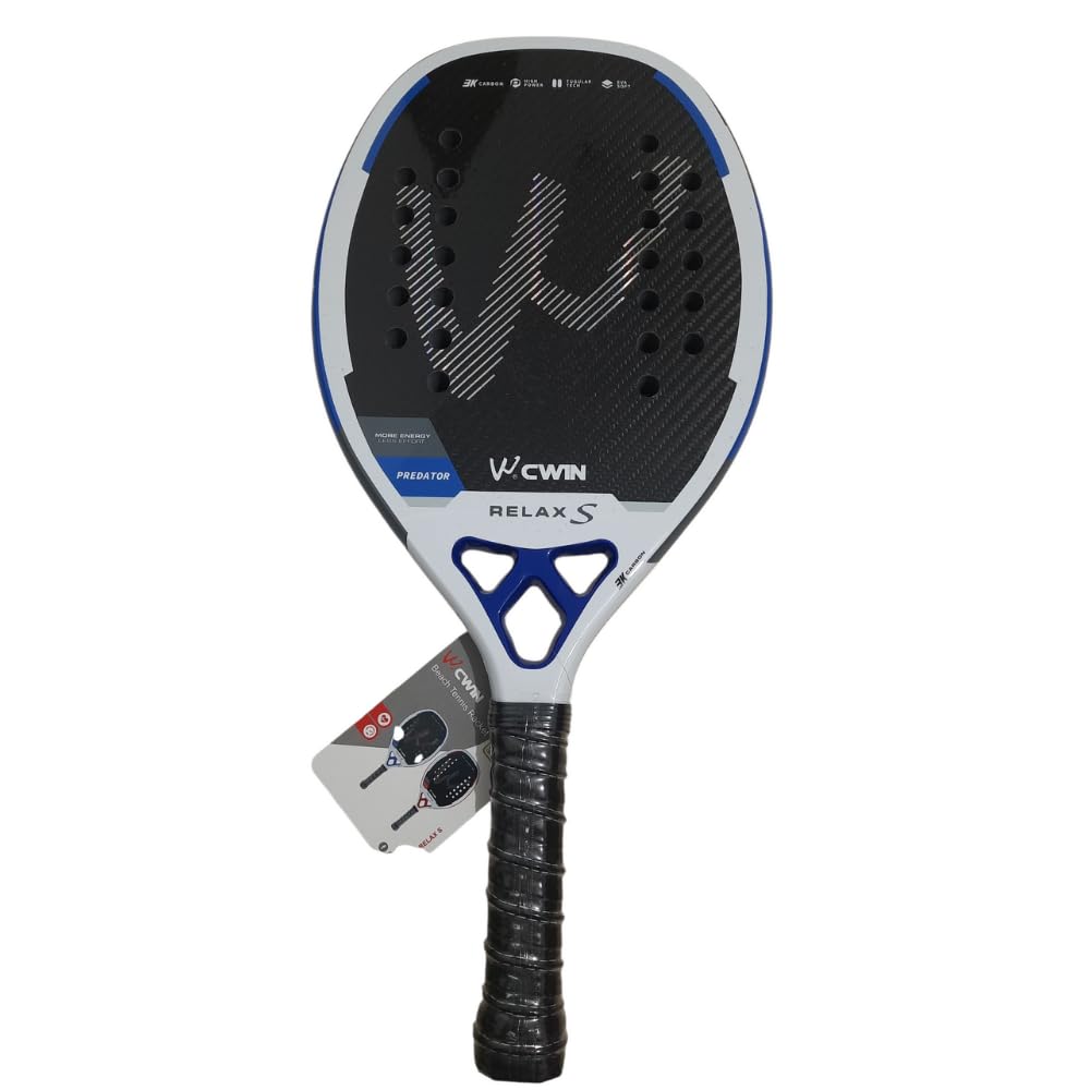 Raquete Beach Tennis CWIN 2025 Fibra de Carbono 3K Completa Rosto Rude Feminino Raquete Tênis de Praia Quadro de Carbono Profissional Masculino
