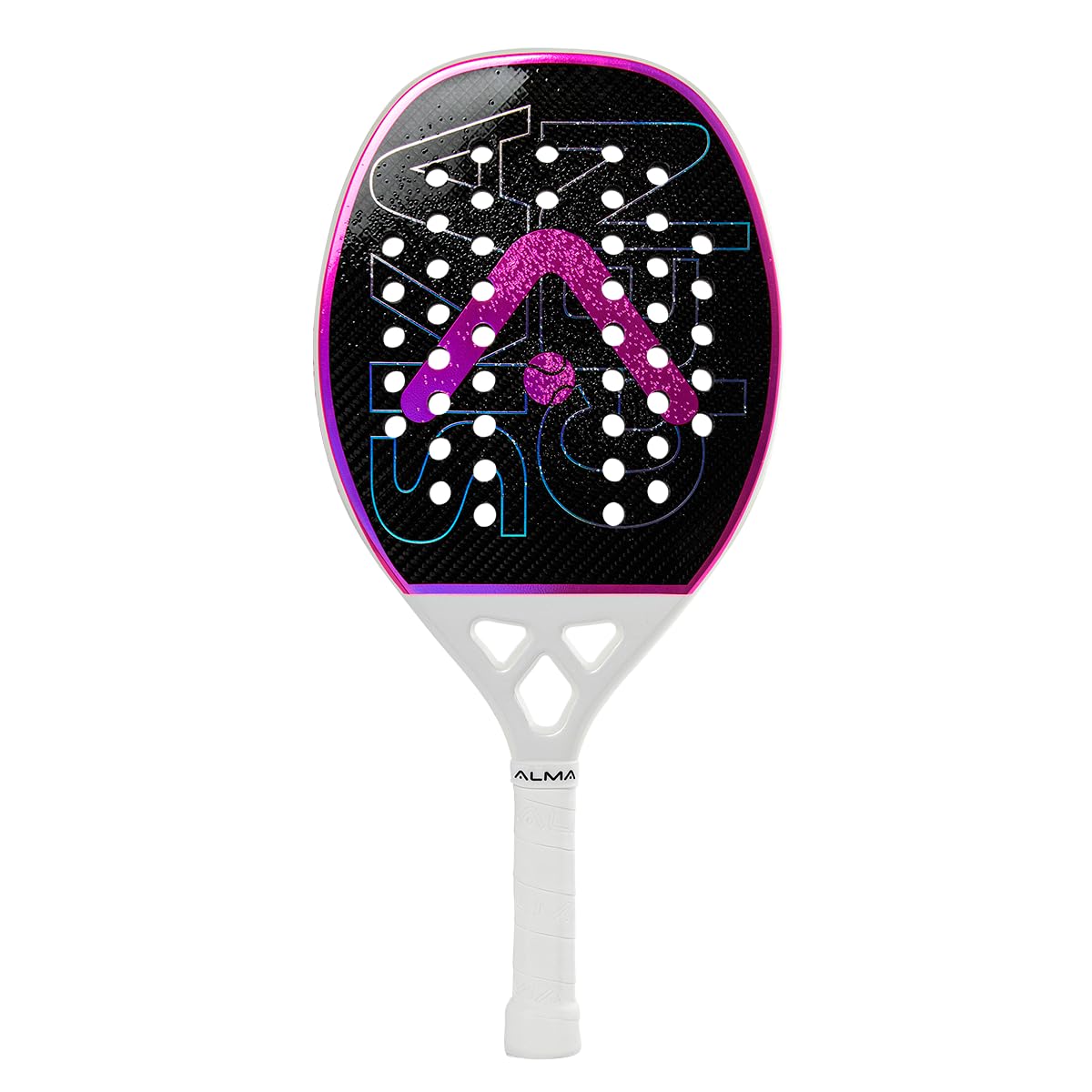 Alma Genius, Raquete Beach Tennis Skagen 3K Branca e Rosa Alma Genius