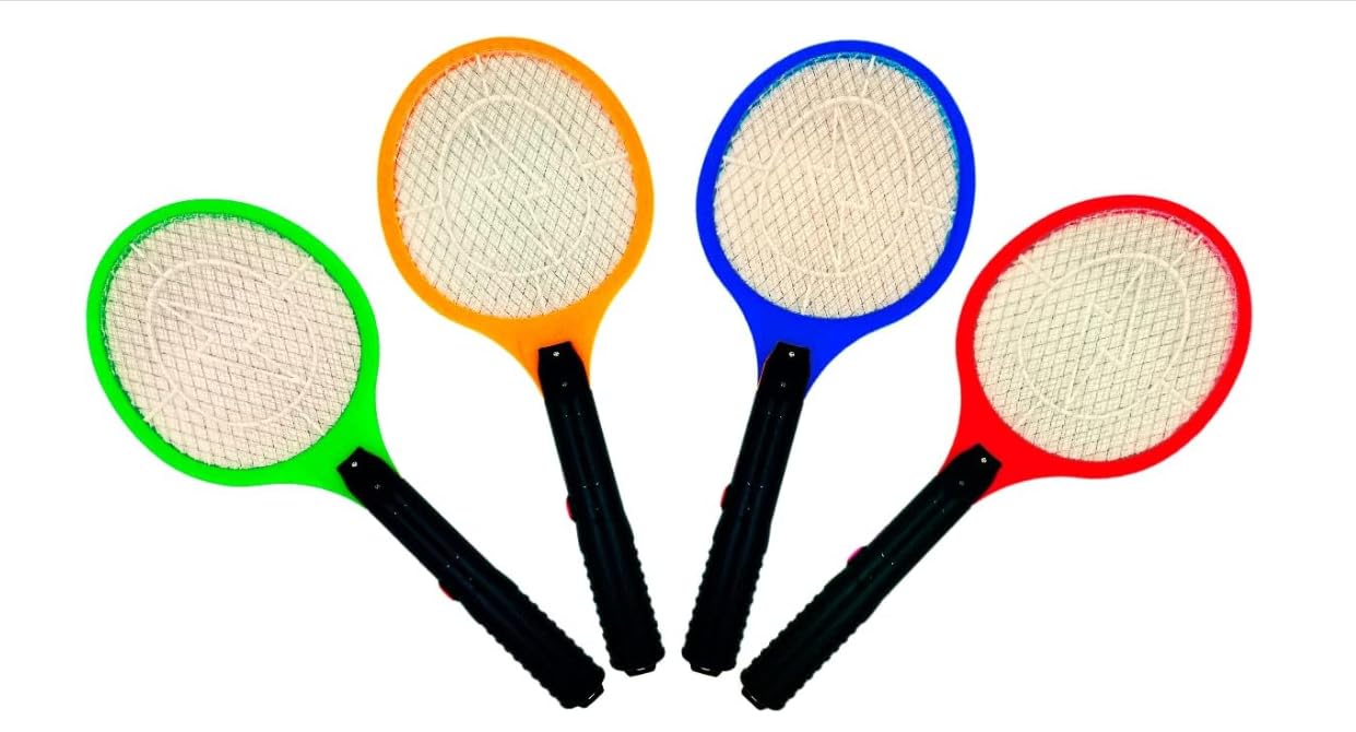 Raquete Mata Mosca e Mosquito Elétrica Recarregável