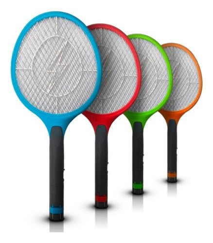Raquete Elétrica Mata Mosquito Dengue Insetos Recarregável Cor Variada Bivolt 110V/220V