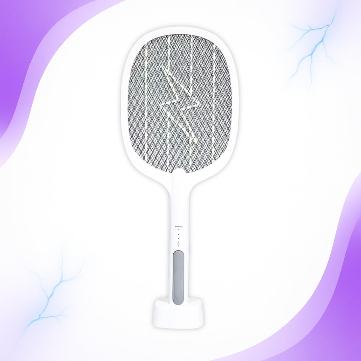 Raquete Elétrica Mata Mosquito Pernilongo 2 em 1 com Luz UV | Armadilha Contra Dengue Insetos Recarregável USB Bivolt