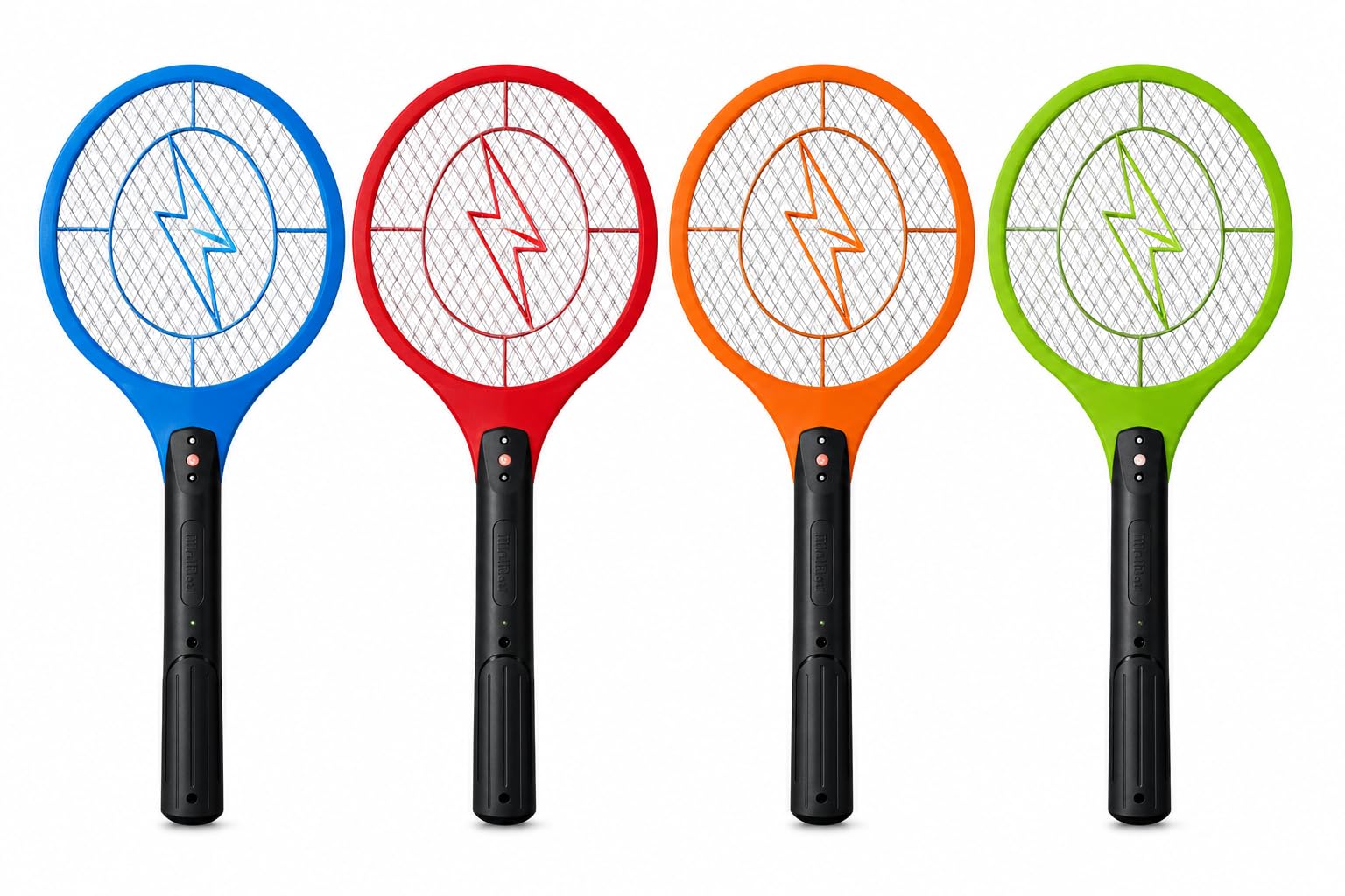 Raquete Elétrica Mata Mosquitos, LED Indicador de Carregamento, Cores Sortidas, Recarregável