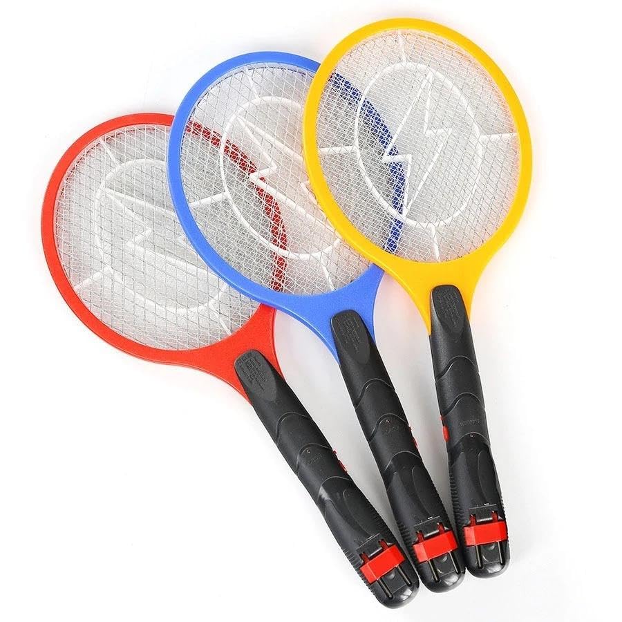 Kit 2 Raquetes Elétrica Mata Mosquitos e Moscas Recarregável, Exterminadora de Insetos com Descarga Elétrica