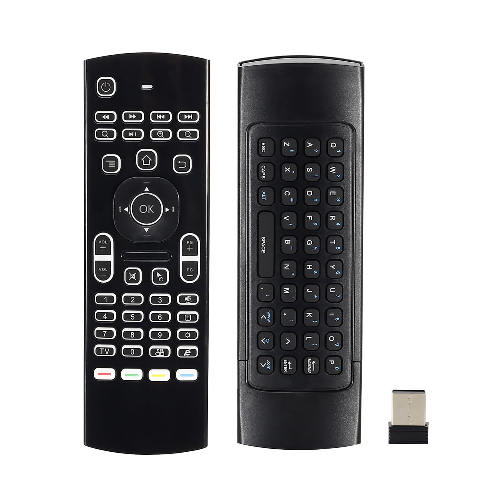 JKZTJOF Controle Remoto Mx3 Air Mouse, Mini Teclado Sem Fio Multifuncional 2.4G Com Retroiluminação Para Android Smart Tv Box, 3 Giroscópios E Sensores G, Projetor Htpc Pc, Ps3/4 Xbox 360