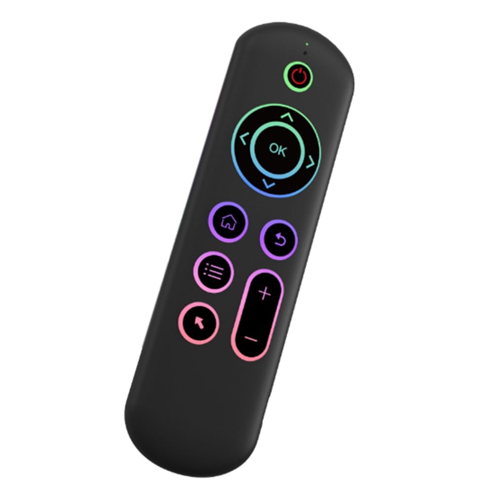 Cenroelon M5 IR 2.4G Air Mouse Remote Touchpad para Android TV Box PC teclado sem fio mouse voador (com retroiluminação colorida) fácil de usar