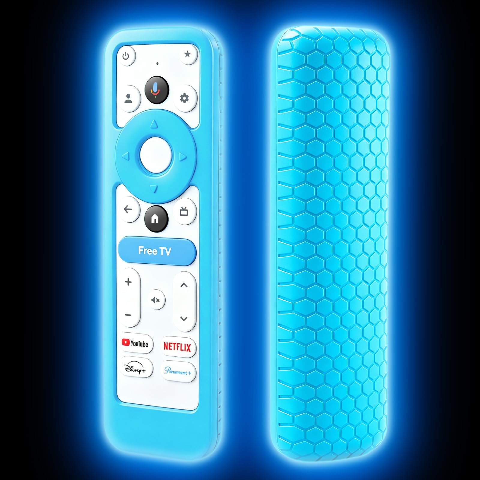 Capa protetora de silicone para dispositivo de transmissão Onn Google TV 4K Plus/Pro (2024) Android TV Box suporte de controle remoto protetor de pele, à prova de choque, capa traseira antiderrapante