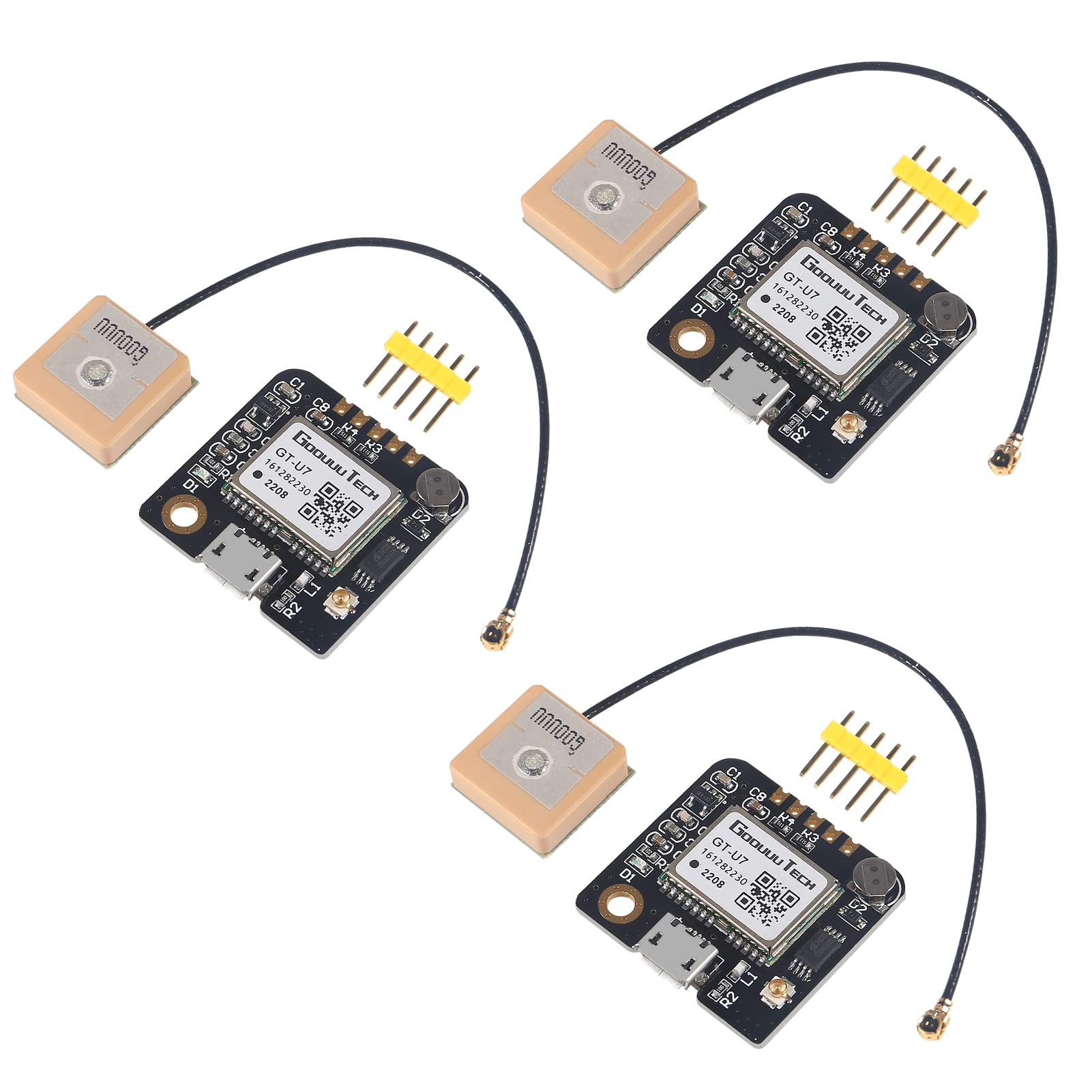 Alinan 3 unidades GT-U7 Módulo GPS Navegação por Satélite Receptor GPS Compatível com NEO-6M 51 MCU STM32 Posicionamento de Alta Precisão de Baixa Potência para Veículos
