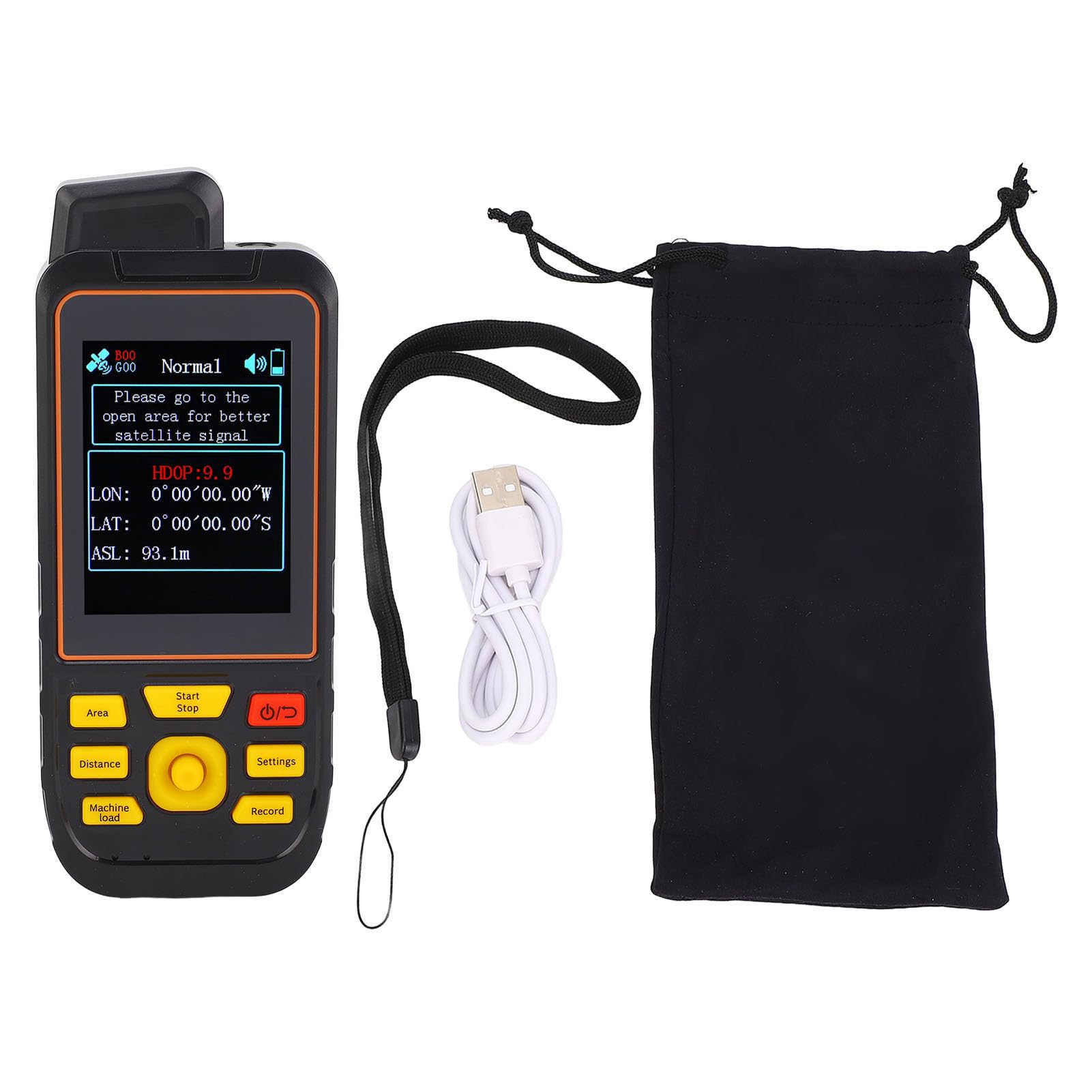 Equipamento de levantamento terrestre GPS portátil com tela de 2,8 polegadas, chip receptor GNSS, ideal para medição de área de terra em terras agrícolas e montanhas