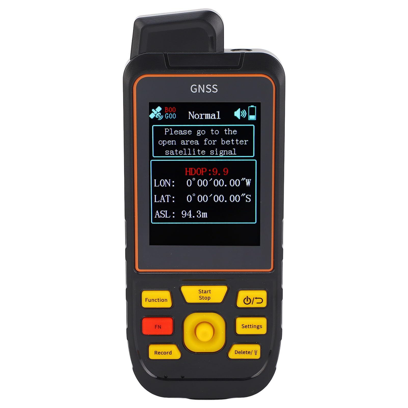 Medidor de área de terra portátil, Receptor GNSS de tela colorida de 2,8 polegadas medidor de área de GPS Equipamento de levantamento de terras de alta precisão com comandos de voz