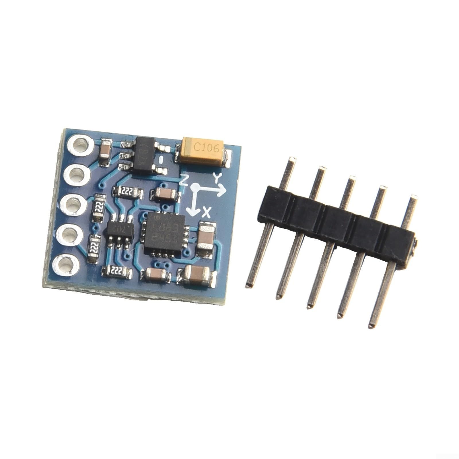 HMC5883L GY-271 Digital para módulo de bússola, sensor magnético de 3 eixos de alta sensibilidade para receptor GPS, posicionamento de robô, precisão, azul e preto