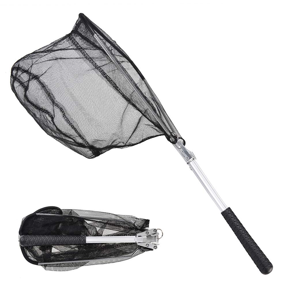 Puçá Triangular Portátil Dobrável 11 8 Polegadas 280g Rede de Pesca