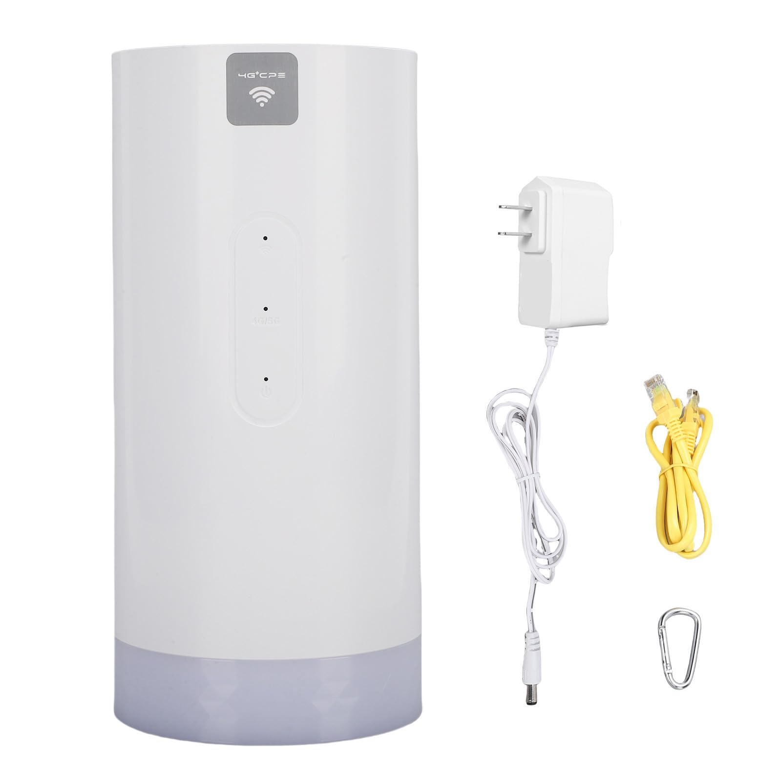 AUNMAS Roteador 4G CPE CAT6 Externo, Ponto de Acesso WiFi Portátil LTE Externo Com Luz de Acampamento Colorida e Bateria de 10000mAh para Viagens, Acampamento e Trabalho Remoto