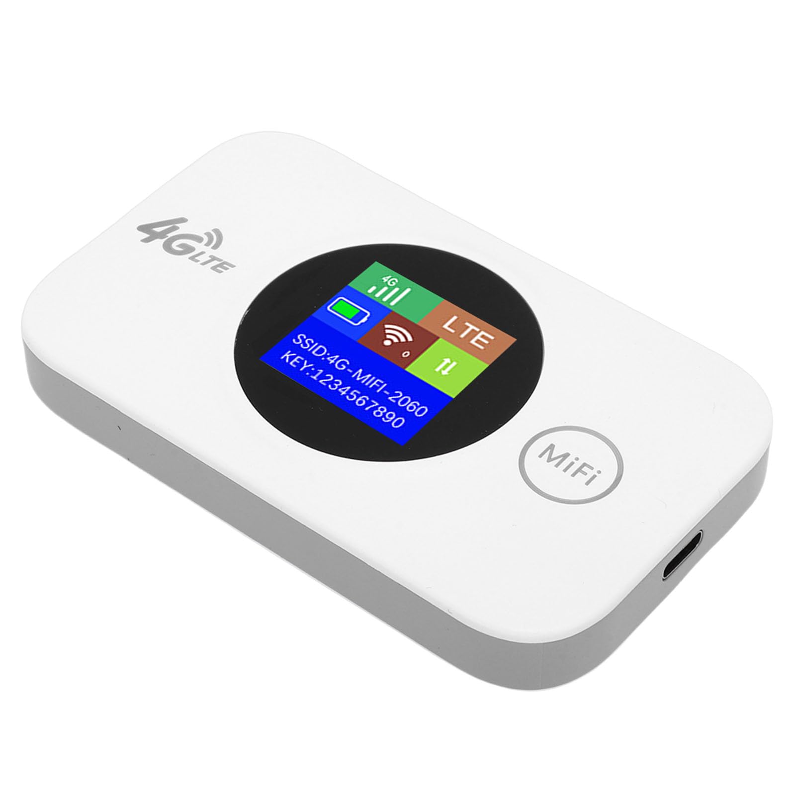 AYNEFY Roteador Móvel 4G LTE, Ponto de Acesso WiFi Portátil de Bolso de 300 Mbps Com Bateria Integrada de 3000 MAh, Conexão para Vários Dispositivos, Configuração Fácil para Streaming de Negócios de