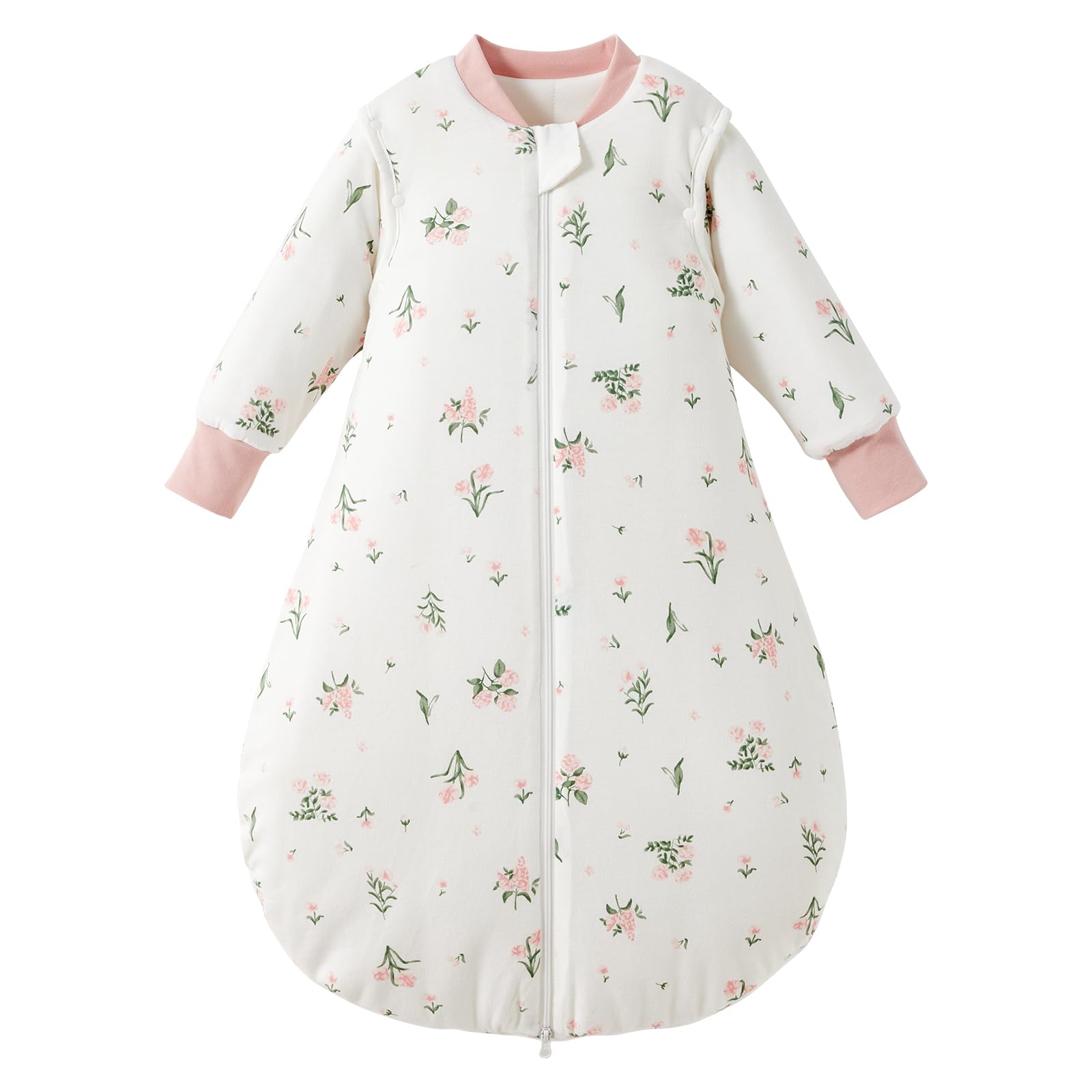 Duomiaomiao 3,5 TOG Saco de dormir de algodão inverno manga comprida cobertor para bebê, super quente, acolchoado, confortável, saco de dormir infantil