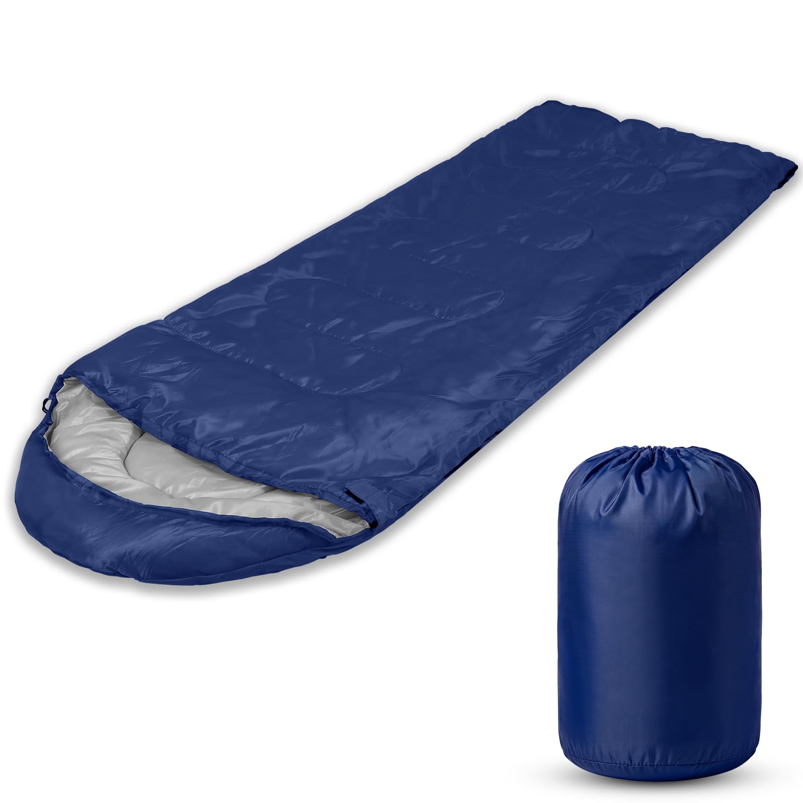 VitalCozy 24 peças de sacos de dormir para adultos, leve, impermeável, mochilão, acampamento, saco de dormir com saco de compressão, portátil compacto para caminhadas no inverno, acampamento ao ar