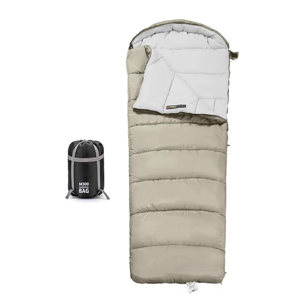 Saco De Dormir Casal 400G Impermeável 220x80cm Para Frio Extro | Zíperes Duplos, Capuz Antiumidade, Forro Macio, Lavável, Compacto