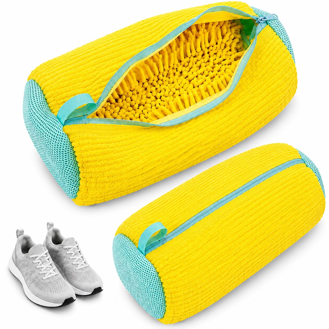 Saco para Lavar Tênis na Máquina de Lavar com Zíper, Protetor Reutilizável para Lavagem de Calçados, Bolsa Protetora para Sapatos e Tênis com Estrutura Respirável