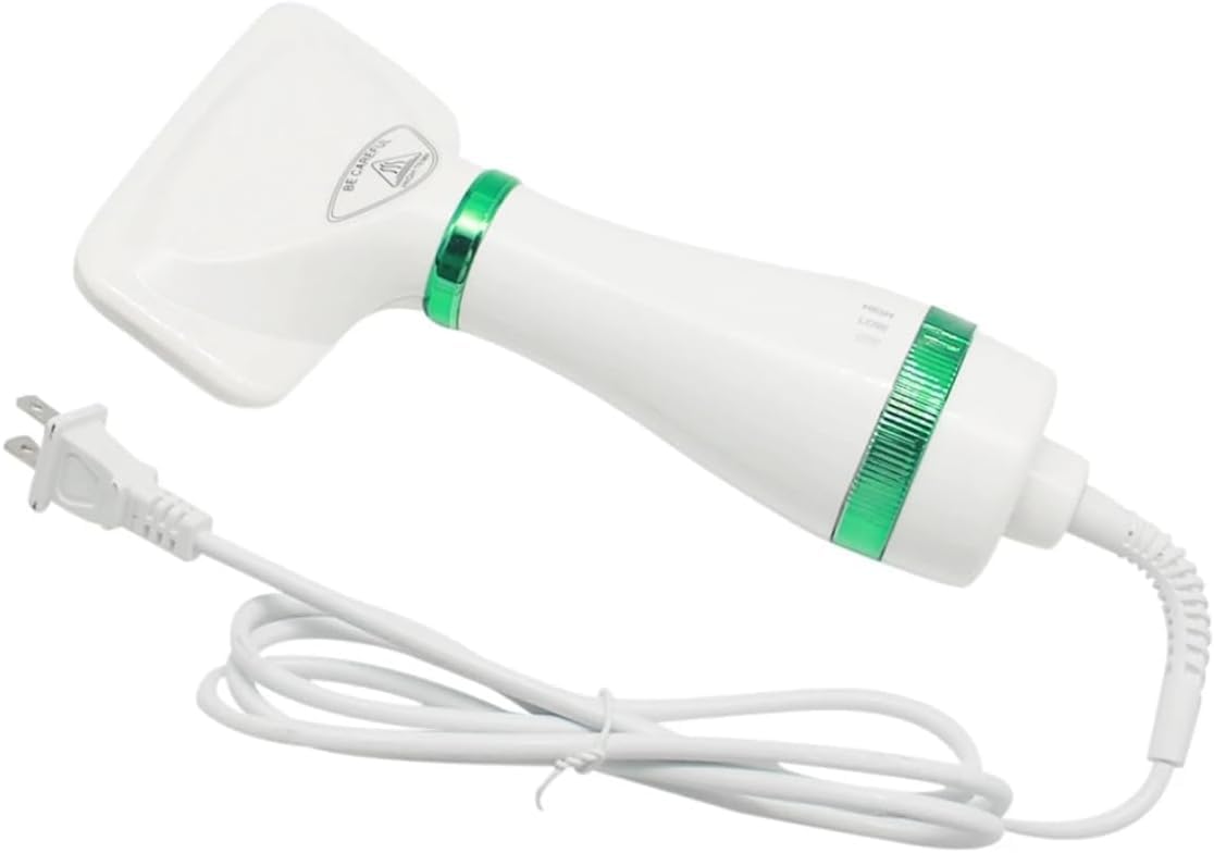 Secador de Pelo Profissional para Pets, Portátil 2 em 1, Branco com Verde, para Banho e Tosa de Cães e Gatos