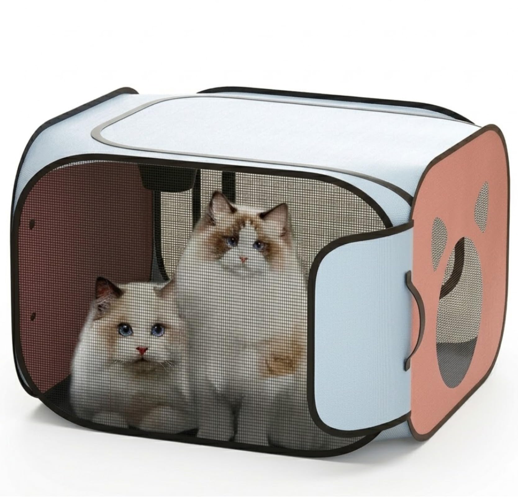 Caixa Secadora de Pêlos Pet Dobrável Portátil para Gatos e Cães Pequenos Secagem Rápida Pós Banho Casa Carro Toca Respirável Compatível com Secador