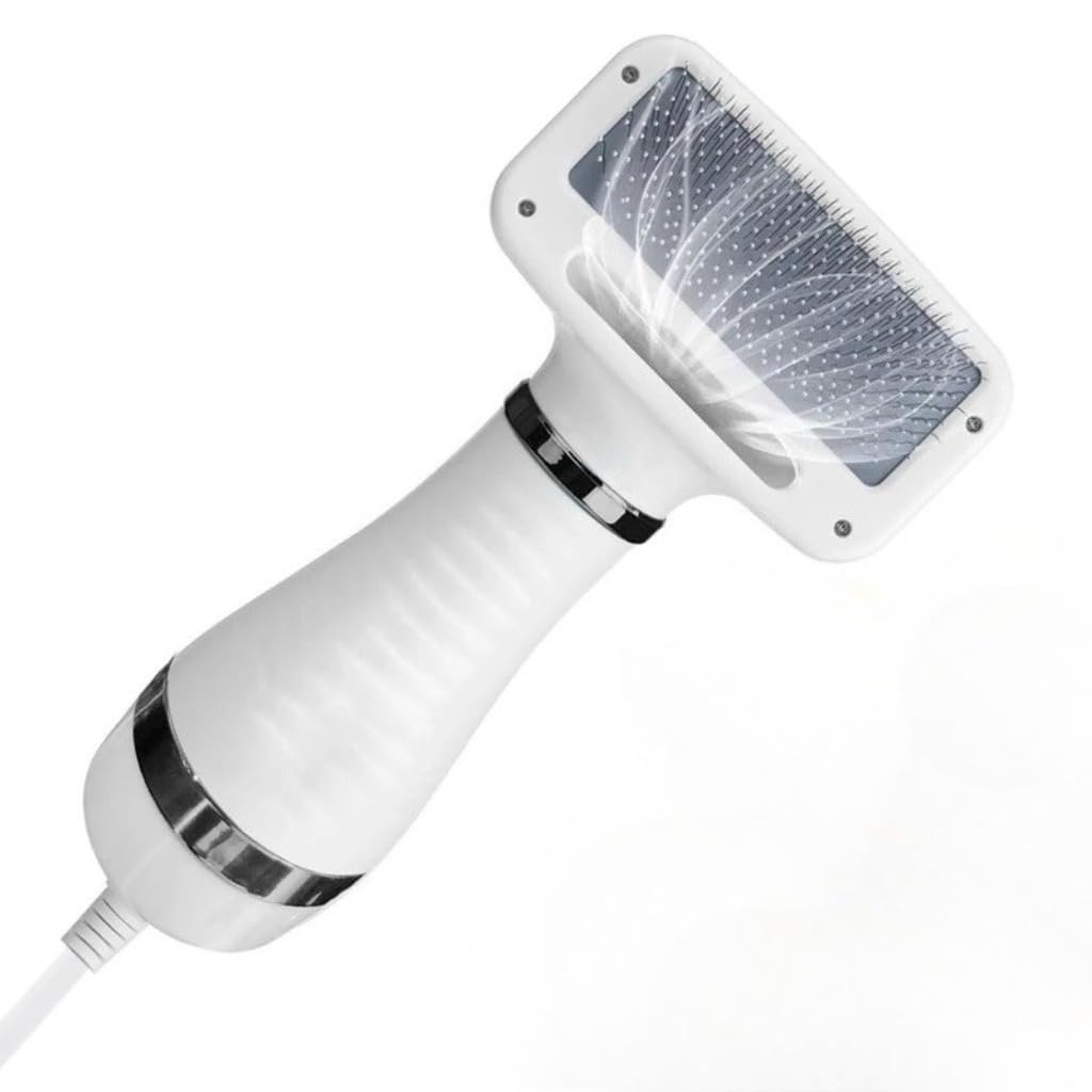 Escova Secadora Pet 2 em 1 Profissional Premium - Secador de Pelo Portátil Remove Pelos para Cães e Gatos 110V (ALEATORIA)