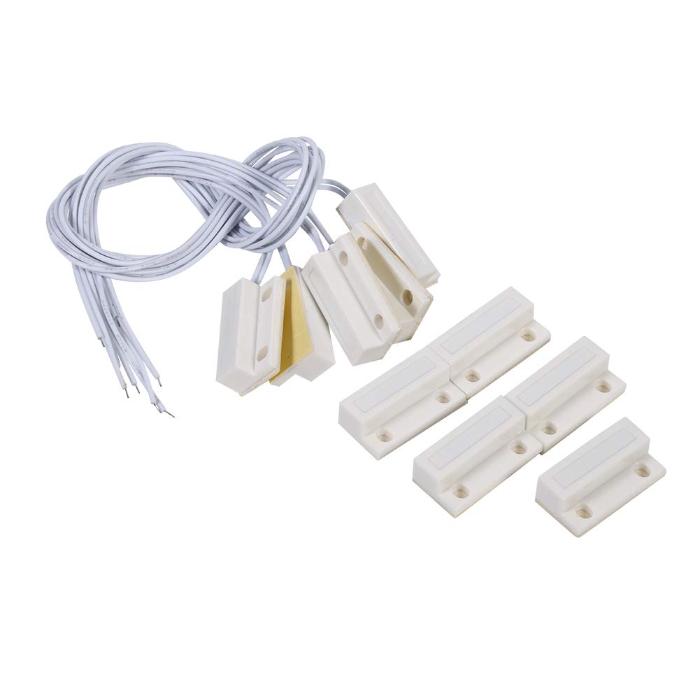 5pcs MC 38 interruptor com sensor magnético embutido, alarme de segurança para portas de madeira. Instalação fácil e confiável. Desempenho durável para uso doméstico
