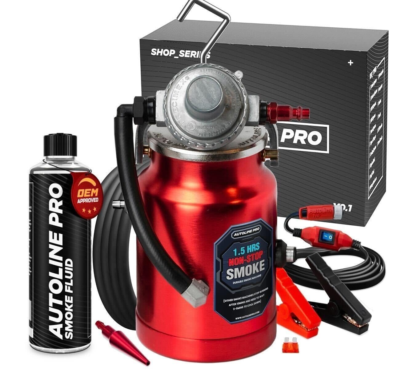 Autoline Pro Máquina de Fumaça EVAP Alta Vazão - Linha Profissional - Detector de Vazamento com Bobina Cerâmica e Fluido Premium