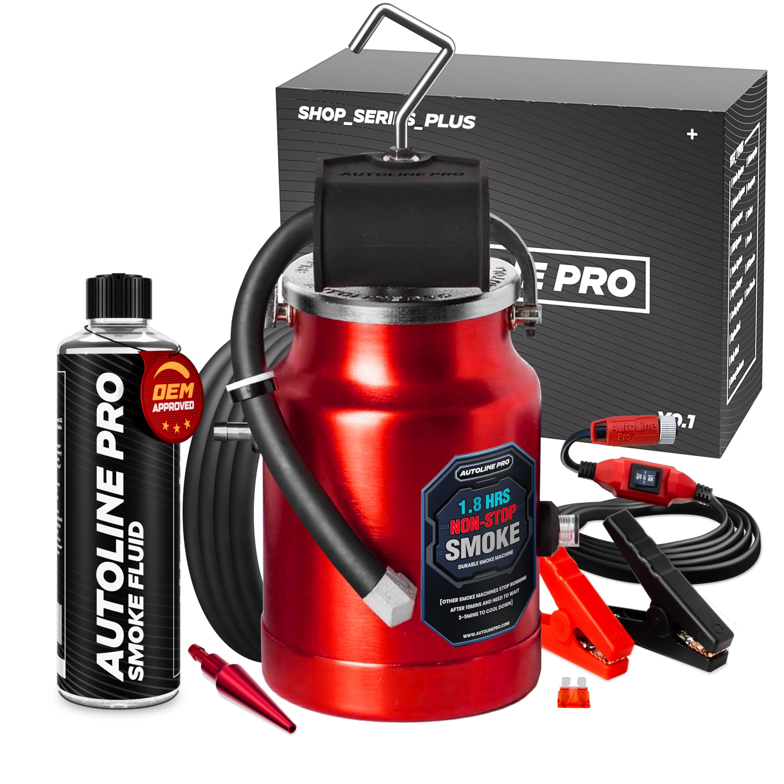 Autoline Pro Máquina de Fumaça EVAP Alta Vazão com Bomba de Ar Integrada - Linha Profissional Plus - Detector de Vazamento com Bobina Cerâmica e Fluido Premium