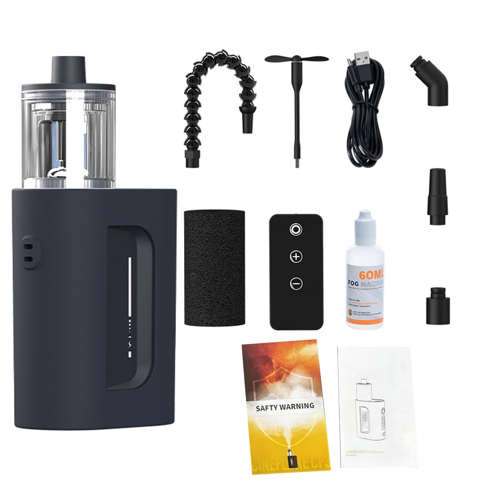 Máquina de Neblina Portátil, Máquina de Fumaça de 30 W Com Controle Remoto, de Neblina Com 5 Níveis de Densidade de Fumaça Com Proteção de Sensor de Inclinação, Ideal para Fotografia,