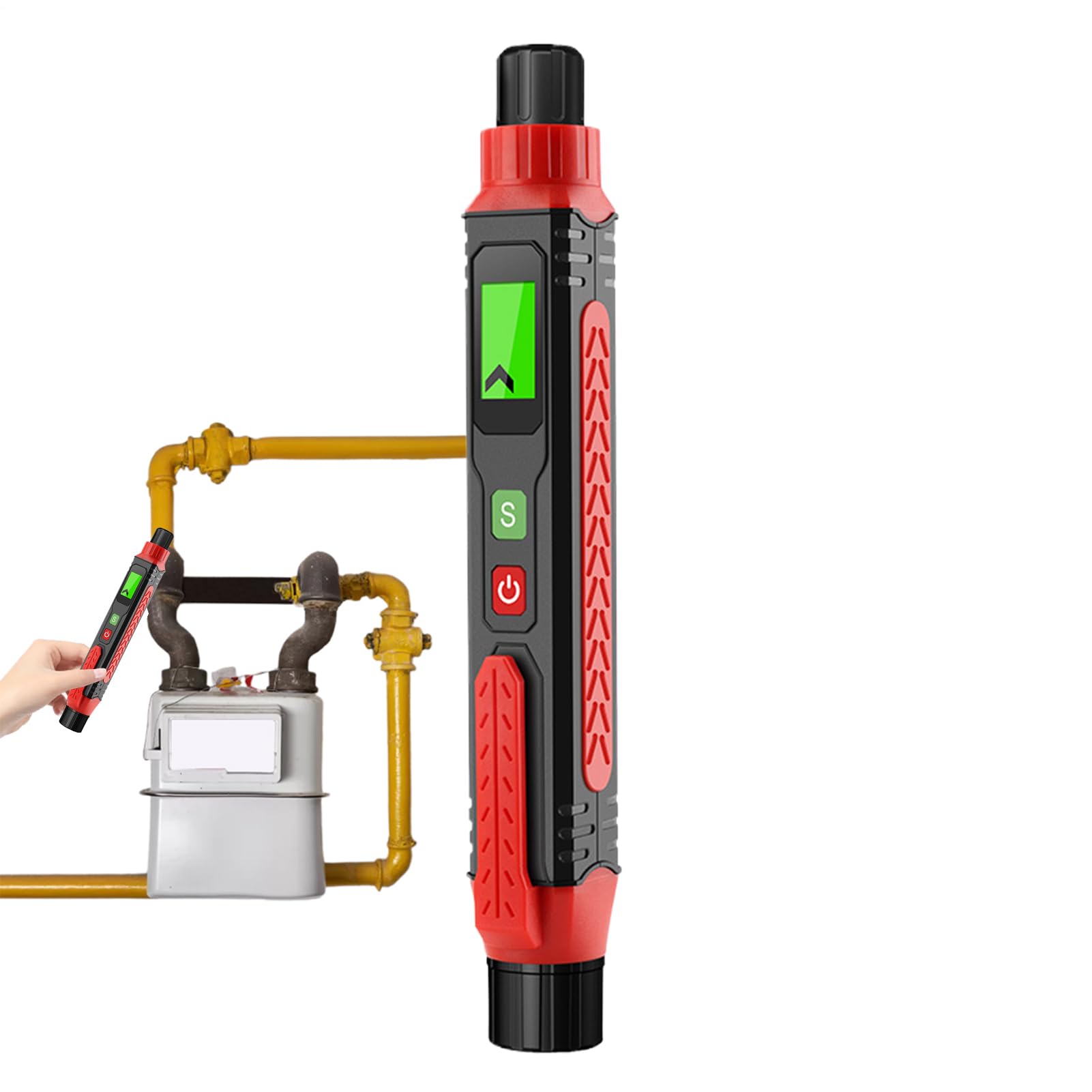Detector de Fugas de Gás Natural Alarme Sonoro e Visual Analisador de Gás | Detector de Gás Portátil Para Segurança Doméstica Restaurante Indoor Hotel