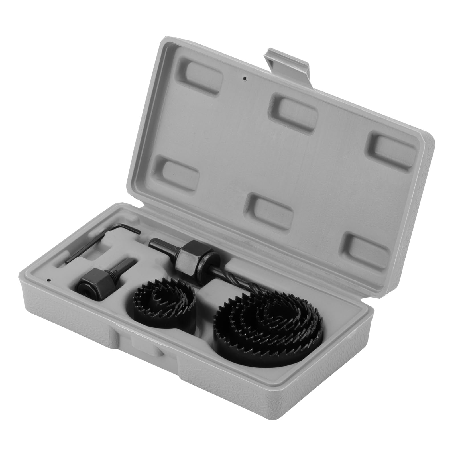 MTX Jogo De Serra Copo Para Madeira 11 Peças 19 A 64 Mm Aço Carbono Broca Central Corte Preciso Estojo Plástico Profissional Carpintaria DIY