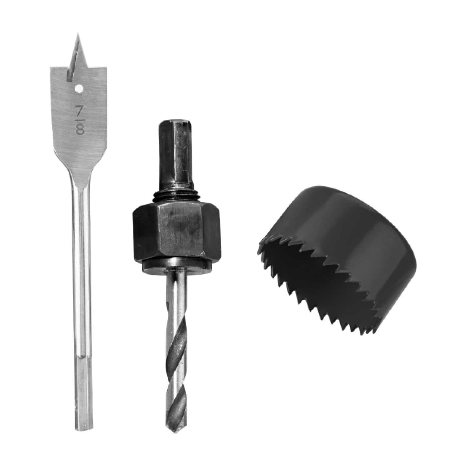EMTOP Kit de Instalação de Fechadura com Serra Copo 54mm e 22mm, Broca e Pá em Aço Carbono para Madeira