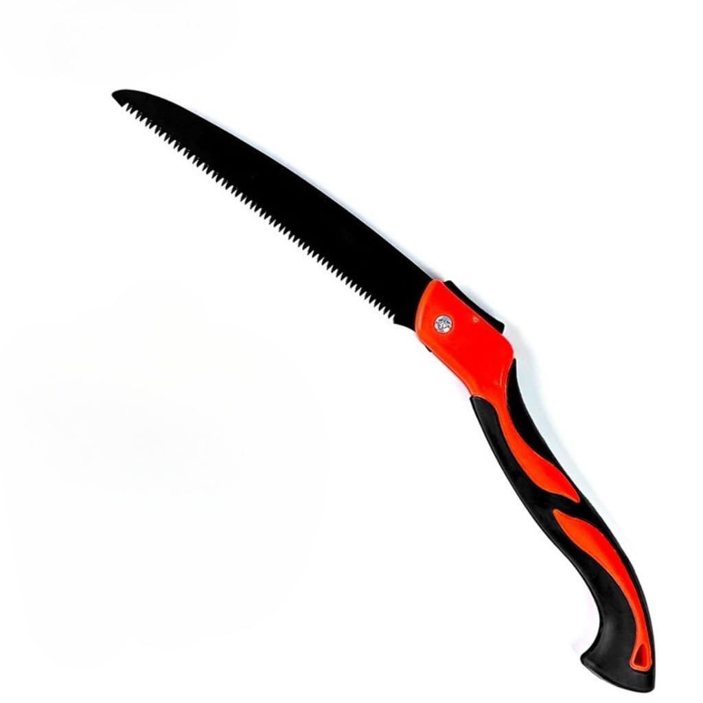 Serrote de Poda Dobrável 250 mm com Lâmina de Aço SK5 | serrote de poda dobrável, lâmina SK5 de 250 mm, dentes de 3 arestas, trava, cabo plástico, galhos secos e verdes