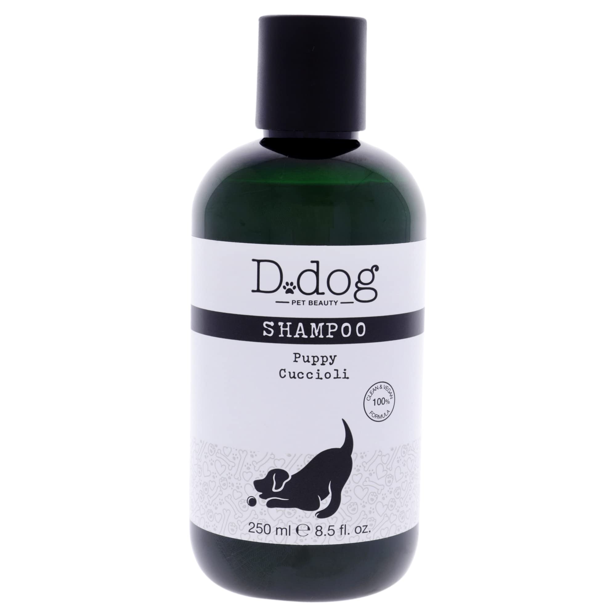 Diego dalla Palma D-Dog Pet Shampoo para filhotes – Limpa, hidratante e calmante – Hipoalergênico e sem álcool – Tratamento antiirritação para cães com pele sensível – Lavagem suave – 250 ml
