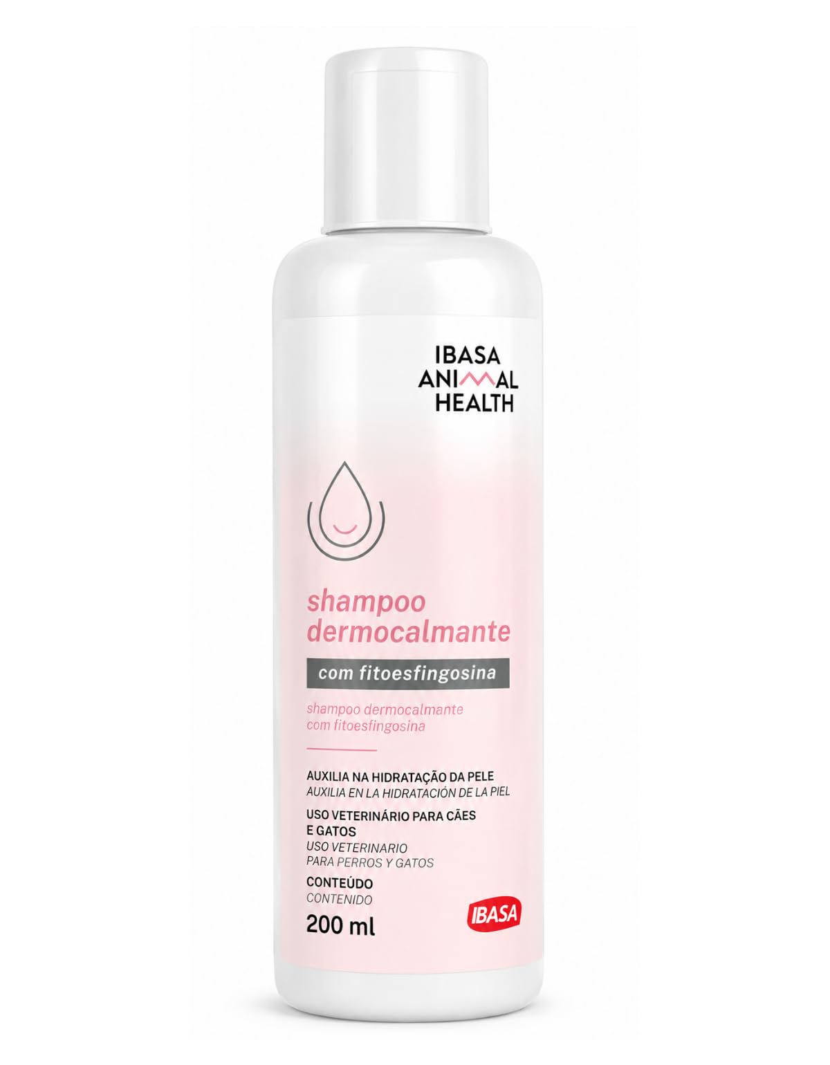 Shampoo Dermocalmante para Cães e Gatos Pele Sensível 200ml | Limpeza Suave, Hidratação, Uso Felino e Canino